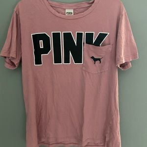 PINK Victoria’s Secret: pink colored t- shirt
